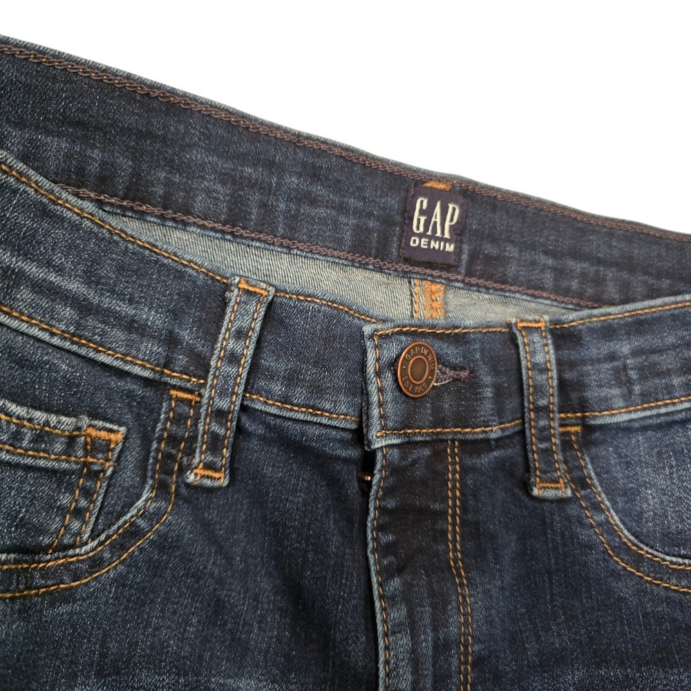 GAP Women‎ Dark Wash Distressed Skinny Jeggings Size 30 - Picture 4 of 8